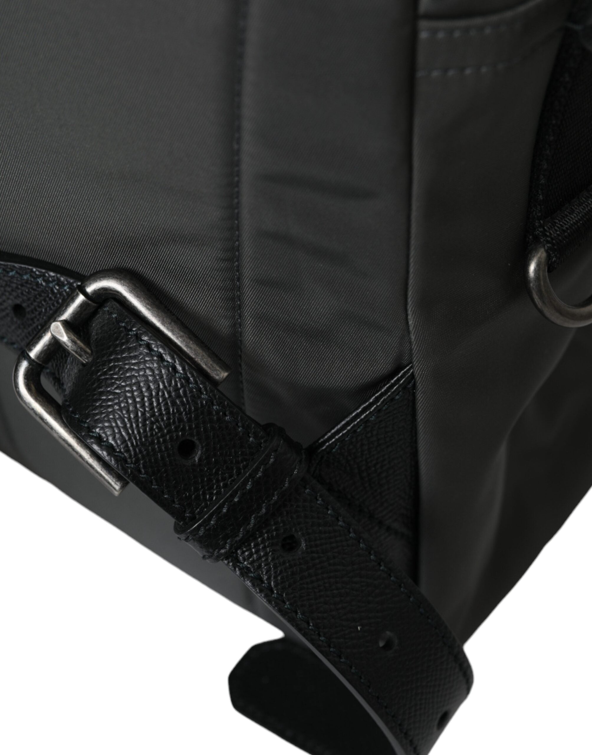 Dolce & Gabbana Koyu Gri Naylon #DGFamily Patch Erkek Sırt Çantası